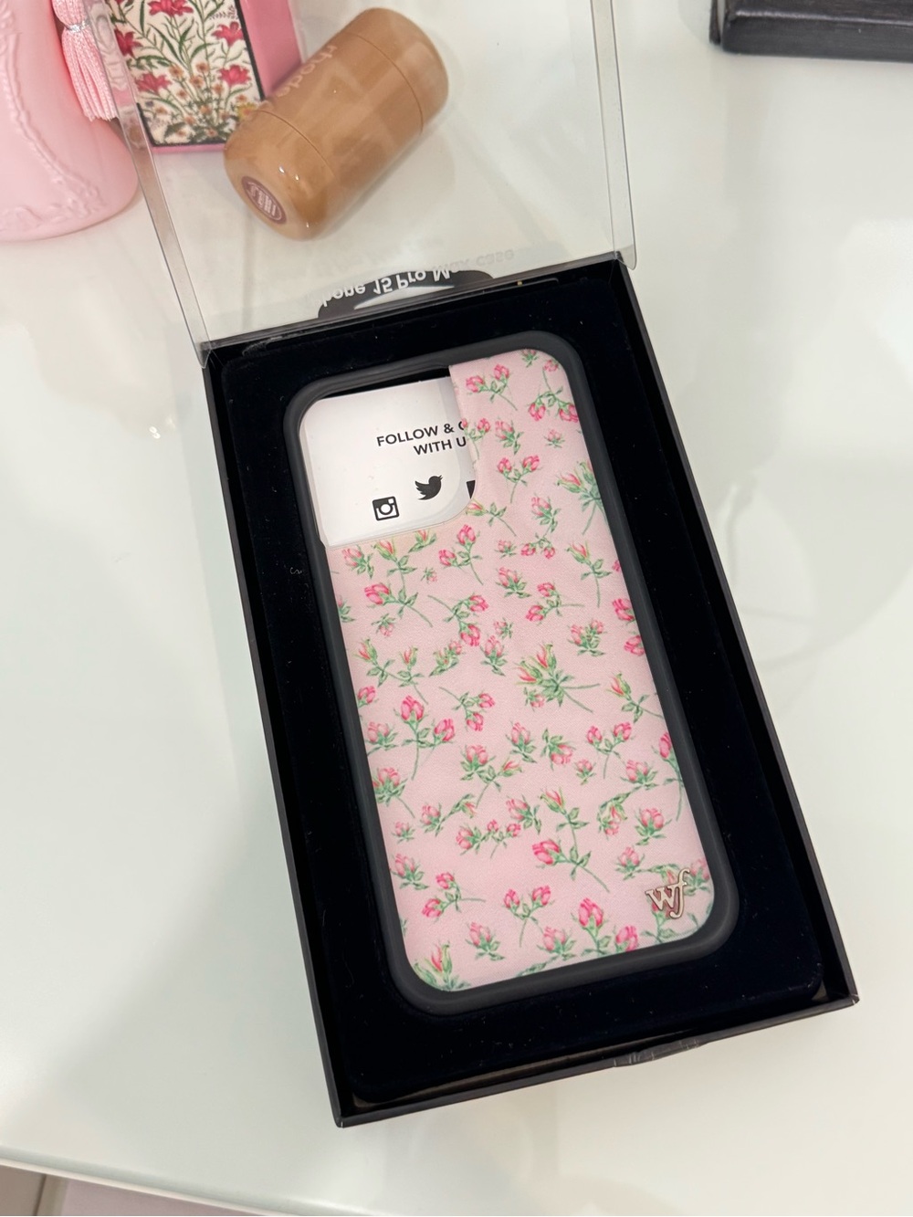 Pre loved Wildflower Floral Pink Phone Case for iPhone 15 Pro Max